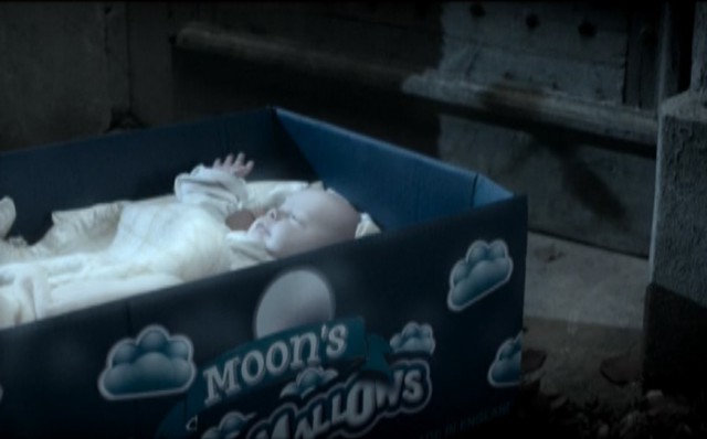 Molly Moon - baby in marshmallow box still from movie